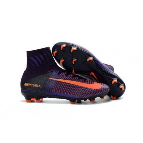 Nike Mercurial Superfly V FG ACC Neuf Crampons Football Violet Orange