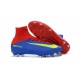 Nike Mercurial Superfly V FG ACC Neuf Crampons Football Rouge Bleu Jaune