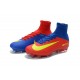 Nike Mercurial Superfly V FG ACC Neuf Crampons Football Rouge Bleu Jaune