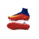Nike Mercurial Superfly V FG ACC Neuf Crampons Football Rouge Bleu Jaune