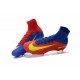 Nike Mercurial Superfly V FG ACC Neuf Crampons Football Rouge Bleu Jaune