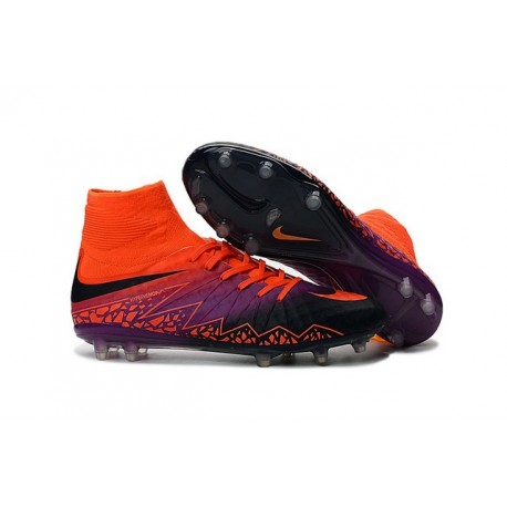 Chaussure Meilleure Nike Hypervenom Phantom 2 FG Orange Violet Noir