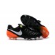 Chaussures de Foot Cuir Nike Tiempo Legend VI FG ACC Noir Orange Blanc
