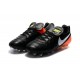 Chaussures de Foot Cuir Nike Tiempo Legend VI FG ACC Noir Orange Blanc