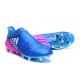 Chaussures de Foot adidas X 16+ Purechaos FG Techfit Bleu Rose