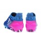 Chaussures de Foot adidas X 16+ Purechaos FG Techfit Bleu Rose
