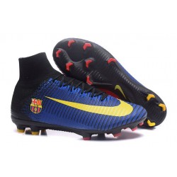 Meilleur Chaussure de Foot Nike Mercurial Superfly 5 FG Barcelona FC Bleu Rouge
