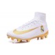Meilleur Chaussure de Foot Nike Mercurial Superfly 5 FG Real Madrid FC Blanc Or