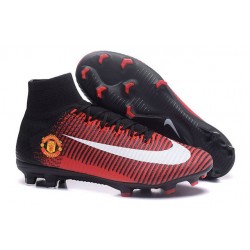 Nike Mercurial Superfly V FG Crampons Football Manchester United FC Rouge