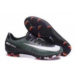 Nouvel Chaussures Football Nike Mercurial Vapor XI FG Noir Blanc Vert