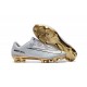 Nike Mercurial Vapor Vitórias 11 CR7 FG Nouveaux Crampons de Foot Blanc Or