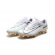 Nike Mercurial Vapor Vitórias 11 CR7 FG Nouveaux Crampons de Foot Blanc Or