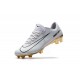 Nike Mercurial Vapor Vitórias 11 CR7 FG Nouveaux Crampons de Foot Blanc Or