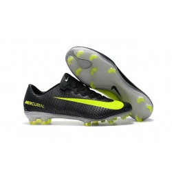 Nike Mercurial Vapor 11 FG Nouveaux Crampons de Foot Noir Jaune