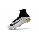Nike Mercurial Superfly V FG Crampons Football Blanc Noir Or
