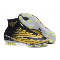Nike Mercurial Superfly V FG Crampons Football Noir Jaune