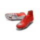 Chaussure Meilleure Nike Hypervenom Phantom 2 FG Neymar Jordan Rouge Argent