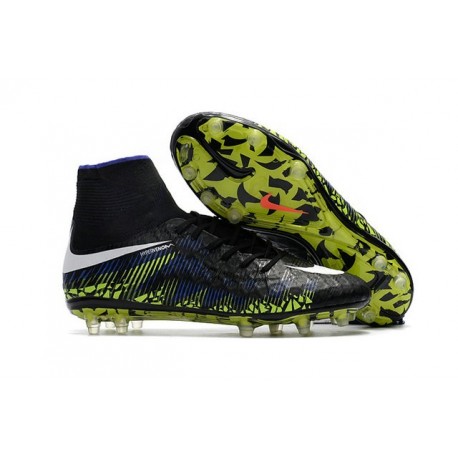 Chaussure Meilleure Nike Hypervenom Phantom 2 FG Noir Vert Blanc