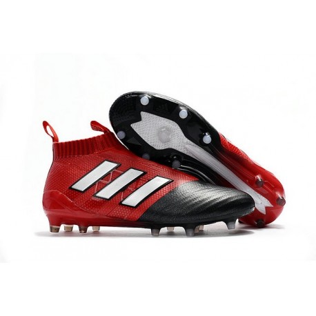 adidas Ace17+ Purecontrol FG Chaussures de Football Rouge Noir Blanc