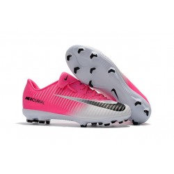 Nike Mercurial Vapor 11 FG Nouveaux Crampons de Foot Rose Blanc Noir