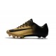 Nike Mercurial Vapor 11 FG Nouveaux Crampons de Foot Noir Or
