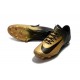 Nike Mercurial Vapor 11 FG Nouveaux Crampons de Foot Noir Or