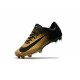 Nike Mercurial Vapor 11 FG Nouveaux Crampons de Foot Noir Or