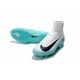 Nike Chaussure de Foot Meilleur Mercurial Superfly 5 FG ACC Blanc Bleu Noir