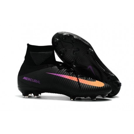 Nike Chaussure de Foot Meilleur Mercurial Superfly 5 FG ACC Noir Orange