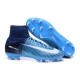 Nike Mercurial Superfly V FG Nouvel 2017 Crampons de Football Bleu Blanc Noir
