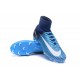 Nike Mercurial Superfly V FG Nouvel 2017 Crampons de Football Bleu Blanc Noir
