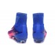 Nike Mercurial Superfly V FG Nouvel 2017 Crampons de Football Rose Bleu Blanc