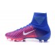 Nike Mercurial Superfly V FG Nouvel 2017 Crampons de Football Rose Bleu Blanc