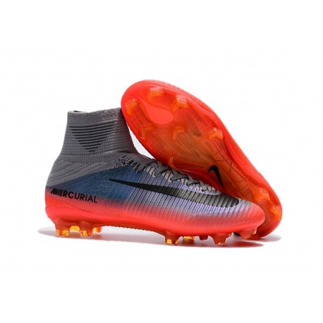 Nike Mercurial Superfly V FG Nouvel 2017 Crampons de Football Gris Hematite