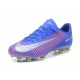 Nike Mercurial Vapor 11 FG Nouveaux Crampons de Foot Rose Bleu Argent
