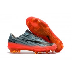Nike Mercurial Vapor 11 FG Nouveaux Crampons de Foot Gris Orange