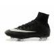 Nouvelle Ronaldo Chaussure Foot Nike Mercurial Superfly FG CR7 Noir Blanc