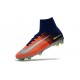 Nike Mercurial Superfly V FG Nouvel 2017 Crampons de Football Bleu Chrome Orange