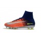 Nike Mercurial Superfly V FG Nouvel 2017 Crampons de Football Bleu Chrome Orange