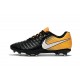 Nike Crampons de Foot Tiempo Legend 7 FG Cuir - Jaune Noir Blanc