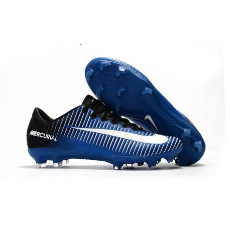 Nike Mercurial Vapor XI FG Neuf Chaussure Football Bleu Noir Blanc