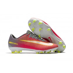 Nike Mercurial Vapor XI FG Neuf Chaussure Football Rose Gris Blanc