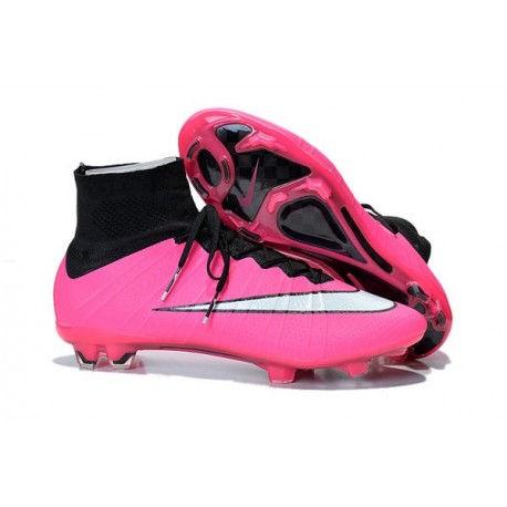 Nouvelle Ronaldo Chaussure Foot Nike Mercurial Superfly FG Rose Blanc Noir