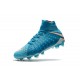 Chaussure Football Nouveaux Nike Hypervenom Phantom 3 DF FG - Bleu Blanc