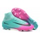 Nike Mercurial Superfly V FG Nouvel 2017 Crampons de Football Bleu Rose Noir