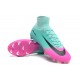 Nike Mercurial Superfly V FG Nouvel 2017 Crampons de Football Bleu Rose Noir