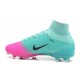 Nike Mercurial Superfly V FG Nouvel 2017 Crampons de Football Bleu Rose Noir