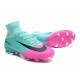 Nike Mercurial Superfly V FG Nouvel 2017 Crampons de Football Bleu Rose Noir