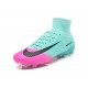 Nike Mercurial Superfly V FG Nouvel 2017 Crampons de Football Bleu Rose Noir