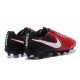 Nike Crampons de Foot Tiempo Legend 7 FG Cuir - Rouge Blanc Noir